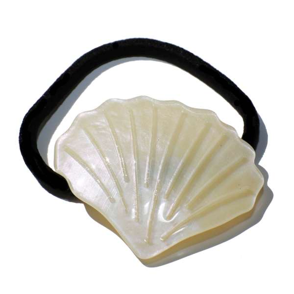 Hairoyal hairtie seashell #oyster white